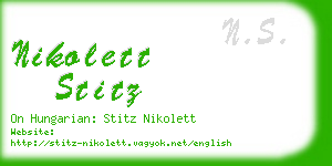 nikolett stitz business card
